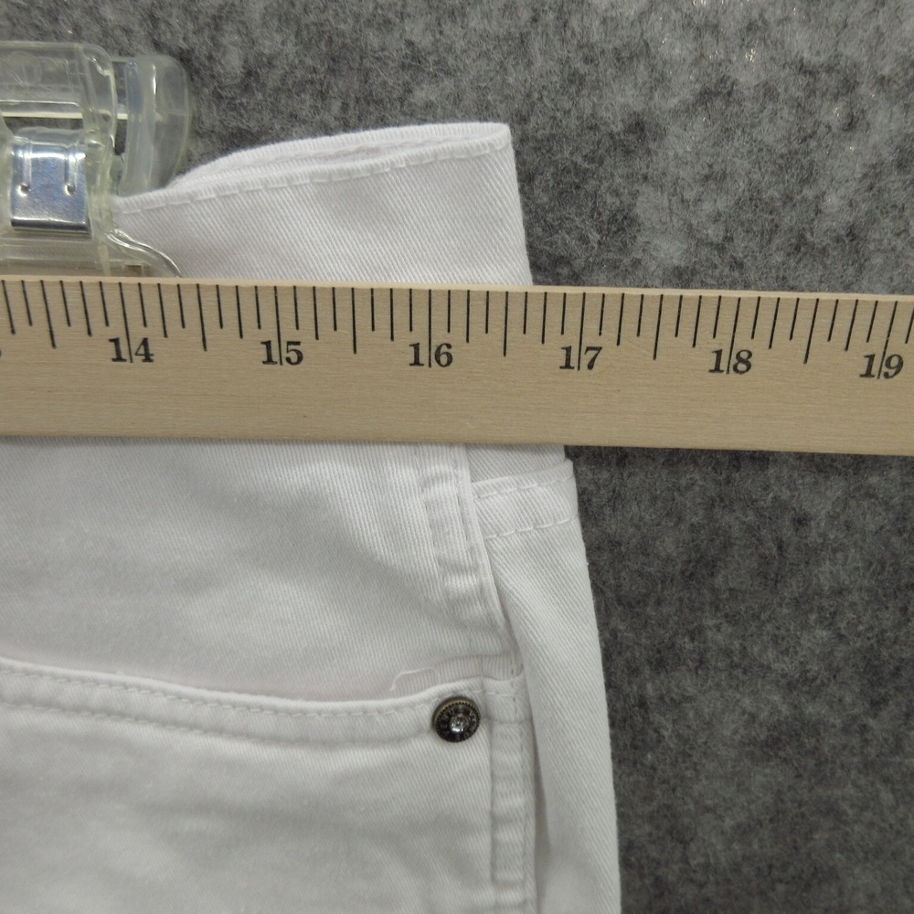 Venus Jeans Womens Size 12 Fame Capri White Cutoffs - Picture 4 of 15